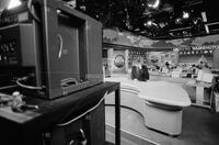 Photograph of Ted Koppel in the studio, 1993