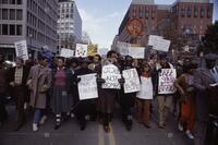 Rev. Jesse Jackson leads Washington Rainbow Coalition rally; for Time; January 19, 1985