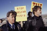 Anti-nuclear test rally in Mercury, Nevada,Time; February 5, 1987