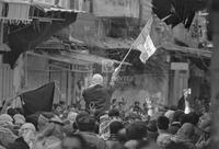 Photograph of a protest against Israeli forces