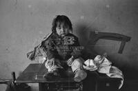 Photograph of a child on the Rosebud Reservation