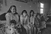 Photograph of a family on the Rosebud Reservation