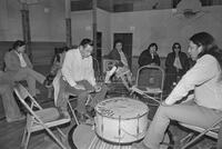 Photograph of a drum circle
