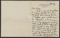 Letter from Sam Rayburn to His Sister, Lucy, September 1941