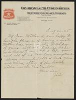 Letter from [Jim] to His Mother, August 1925