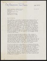 Letter from constituent Brashier to Chairman Daniel Inouye and Congressman Jack Brooks (CC), July 21, 1987