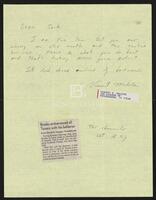 Letter and Houston Chronicle clippings from constituents Maleche to Congressman Jack Brooks