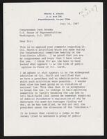 Letter from constituent Engel to Congressman Jack Brooks, July 16, 1987