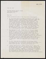 Letter from constituent Seelbach to Chairman Daniel Inouye and Congressman Jack Brooks (CC), July 22, 1987