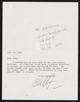 Letter from Judge William L. Hungate to Congressman Jack Brooks, July 30, 1987