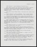 Detailed timeline of General Richard V. Secord's behavior, undated