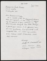 Letter from constituent Donnelwood to Congressman Jack Brooks, July 15, 1987