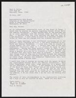 Letter from constituent Dillon to Congressman Jack Brooks, July 22, 1987