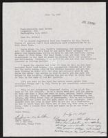 Letter from constituent Walker to Congressman Jack Brooks, July 13, 1987