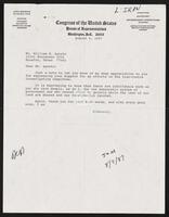 Letter from Congressman Jack Brooks to constituent Agosto, August 6, 1987