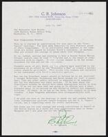 Letter from constituent Johnson to Congressman Jack Brooks, July 15, 1987