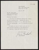 Letter from constituent Manchack to Congressman Jack Brooks, July 19, 1987