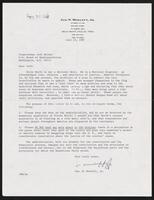 Letter from constituent Mehaffy to Congressman Jack Brooks, July 23, 1987