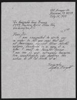 Letter from constituent Biequt to Congressman Jack Brooks, July 14, 1987