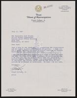 Letter from Texas Representative Frank Collazo to Congressman Jack Brooks, July 17, 1987