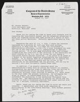 Letter from Congressman Jack Brooks to acquaintance Bennett, August 31, 1987