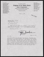 Letter from Congressman Jack Brooks to constituent Stevens, August 3, 1987