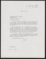 Letter from Congressman Jack Brooks to constituent Stevens, August 31, 1987