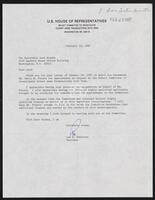 Letter from Chairman Hamilton to Congressman Jack Brooks on counsel recommendation, February 18, 1987
