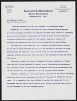 Congressional Press Release, February 1, 1972
