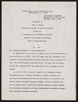 Statement of Elmer B. Staats before the Subcommittee on Government Activities, June 4, 1970