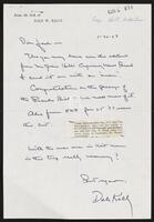Handwritten Letter to Congressman Jack Brooks from Dale W. Kelly with enclosed editorial