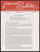 National Society of Professional Engineers Legislative Bulletin, October 1, 1972