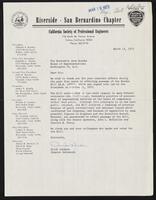 Letter to Congressman Jack Brooks from Derek Johnson, March 13, 1973