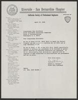 Letter to Congressman Chet Holifield from Robert A. Krieger, April 17, 1970