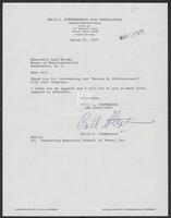Letter to Congressman Jack Brooks from Billy L. Stephenson and Associates, March 16, 1970
