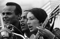 Harry Belafonte, Joan Baez, and Leon Bibb