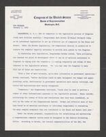 Congressional Press Release, January 3, 1969