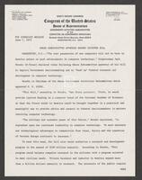 Congressional Press Release, June 7, 1969