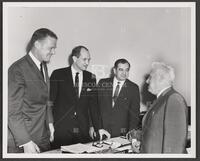 ADP Hearings photo of Jack Brooks, Dante Fascell, Edmund Buckley, Edward Gurney, March 31, 1965