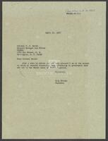 Correspondence from Congressman Jack Brooks to Colonel W.J. Baird, April 12, 1967