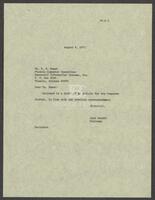 Correspondence from Congressman Jack Brooks to R.W. Bemer, August 4, 1971