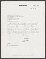 Correspondence from R.W. Bemer, Editor of Honeywell Computer Journal, May 30, 1972