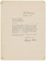 Letter to Joseph L. O'Rourke