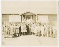 Photograph of Mr. O'Rourke O.I.C. and Staff at the Crystal City Internment Camp