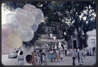 Boy with Balloons in Belém