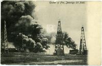 Gusher of fire, Jennings Oil Field
