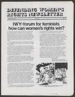 Defending Women's RIghts Newsletter No. 5, November 1977