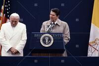 Pope John Paul II (A) [with Ronald Reagan]