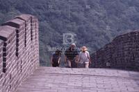 Clinton in China [at the Great Wall]