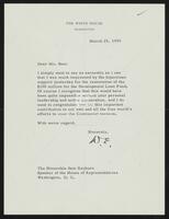 Letter from Dwight Eisenhower to Sam Rayburn